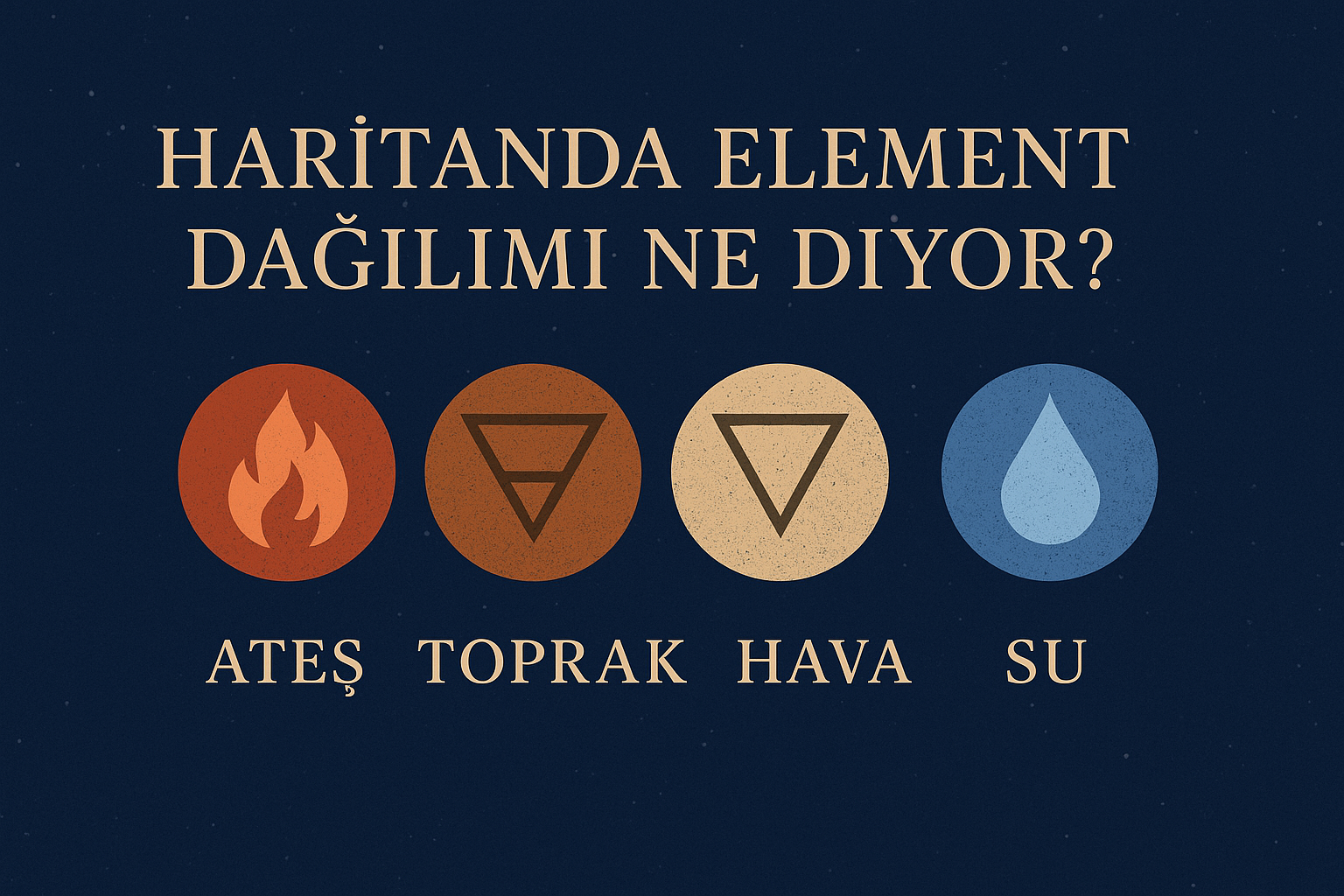 Haritanda Element Dağılımı Ne Diyor? (Ateş, Toprak, Hava, Su) Haritanda Element Dağılımı Ne Diyor? (Ateş, Toprak, Hava, Su)