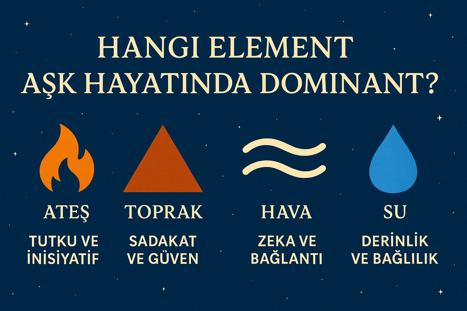 Hangi Element Aşk Hayatında Dominant? Hangi Element Aşk Hayatında Dominant?